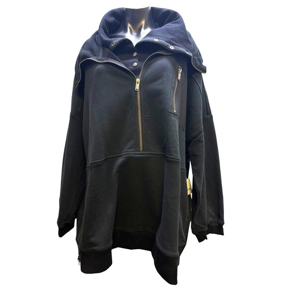 NWT Fp Movement Hooded Jacket Black L Oversized - Picture 1 of 11